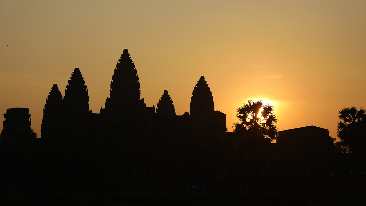 Sunrise over Angkor Wat temple